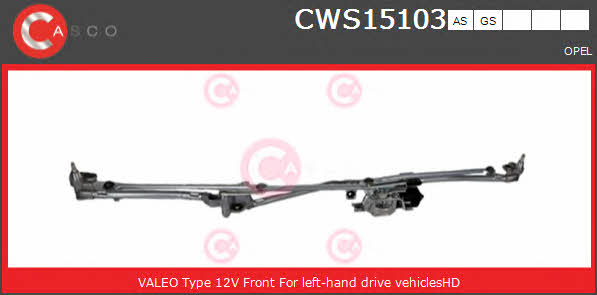 Casco CWS15103AS Window Wiper System CWS15103AS