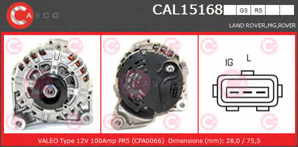 Casco CAL15168RS Alternator CAL15168RS