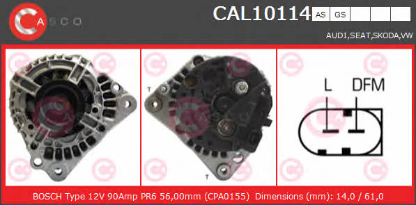 Casco CAL10114AS Alternator CAL10114AS