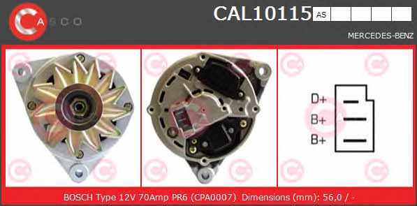 Casco CAL10115AS Alternator CAL10115AS