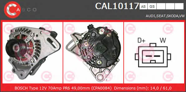 Casco CAL10117AS Alternator CAL10117AS