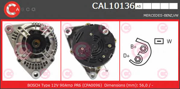 Casco CAL10136AS Alternator CAL10136AS
