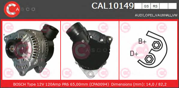 Casco CAL10149RS Alternator CAL10149RS