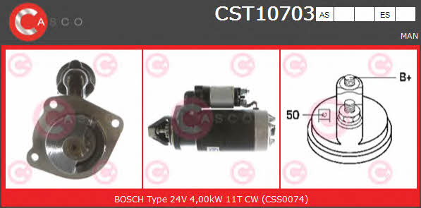 Starter motor MAN: CST10703AS Casco Starter