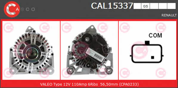 Casco CAL15337GS Alternator CAL15337GS