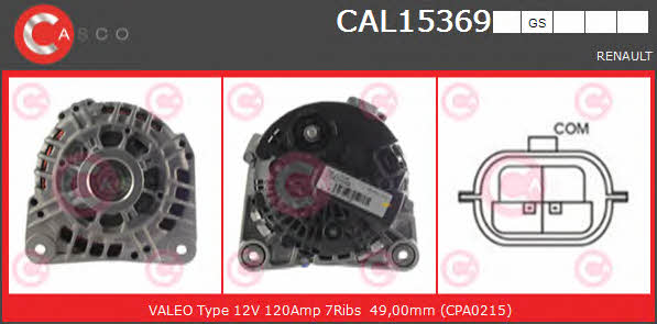 Casco CAL15369GS Alternator CAL15369GS