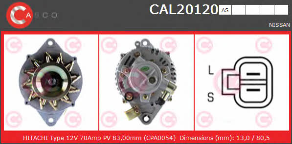 Casco CAL20120AS Alternator CAL20120AS