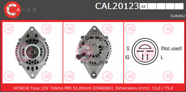 Casco CAL20123AS Alternator CAL20123AS