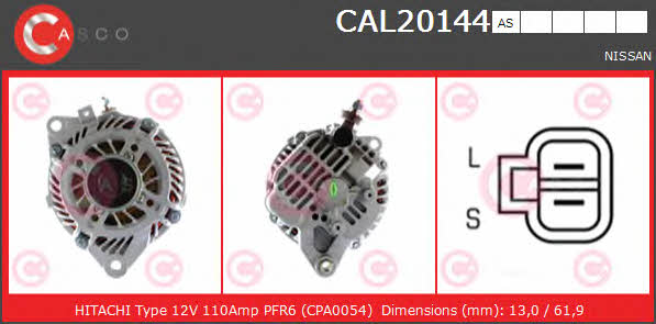 Casco CAL20144AS Alternator CAL20144AS