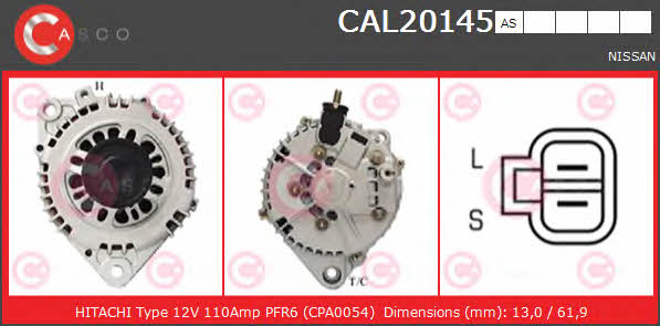 Casco CAL20145AS Alternator CAL20145AS