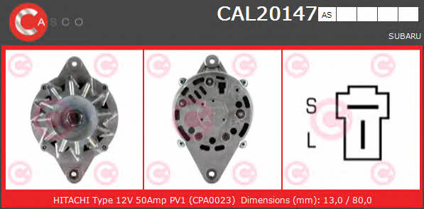 Casco CAL20147AS Alternator CAL20147AS
