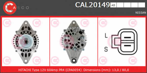 Casco CAL20149AS Alternator CAL20149AS