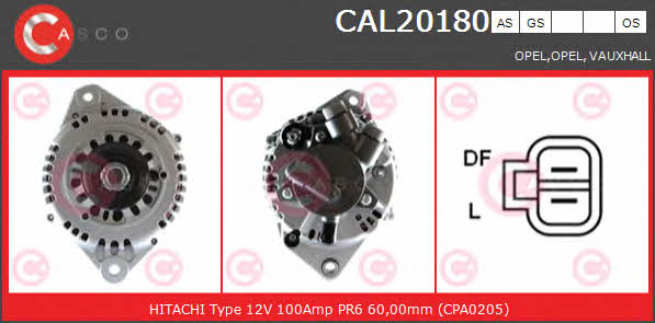 Casco CAL20180AS Alternator CAL20180AS