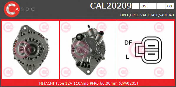 Casco CAL20209GS Alternator CAL20209GS