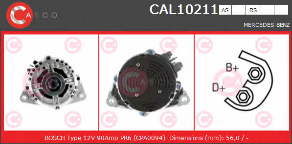 Casco CAL10211RS Alternator CAL10211RS
