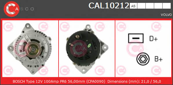 Casco CAL10212AS Alternator CAL10212AS