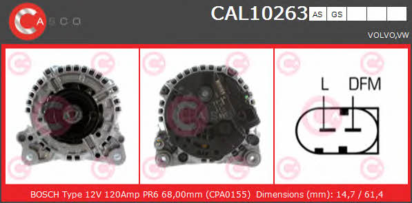 Casco CAL10263GS Alternator CAL10263GS