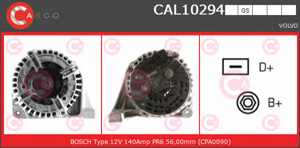 Casco CAL10294GS Alternator CAL10294GS