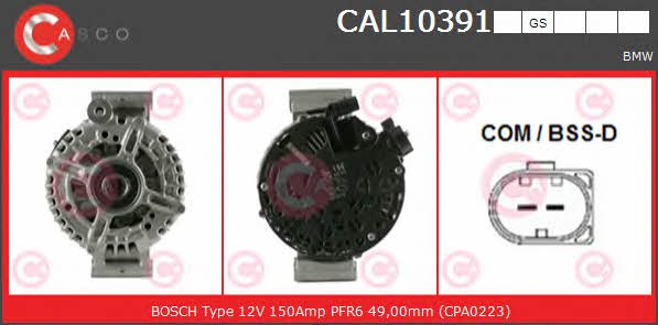 Casco CAL10391GS Alternator CAL10391GS