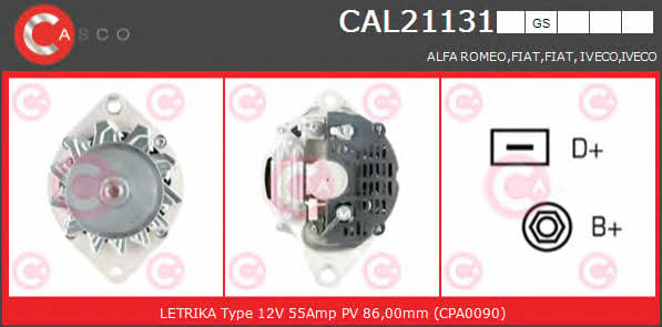 Casco CAL21131GS Alternator CAL21131GS