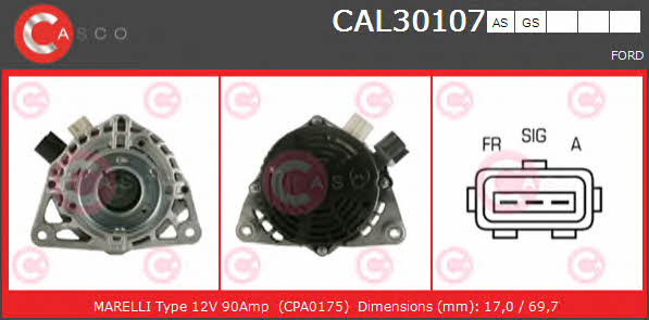 Casco CAL30107AS Alternator CAL30107AS