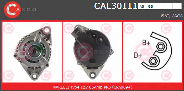 Casco CAL30111AS Alternator CAL30111AS