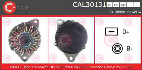 Casco CAL30131GS Alternator CAL30131GS