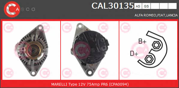 Casco CAL30135AS Alternator CAL30135AS