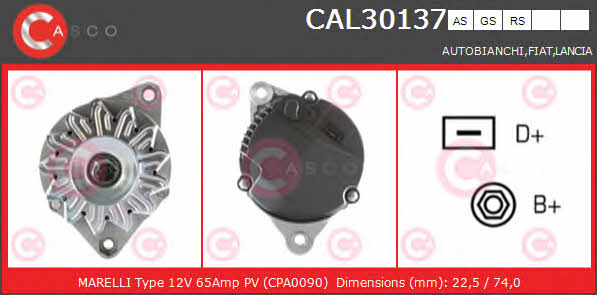 Casco CAL30137AS Alternator CAL30137AS