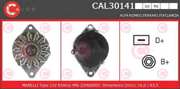 Casco CAL30141RS Alternator CAL30141RS