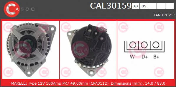 Casco CAL30159AS Alternator CAL30159AS