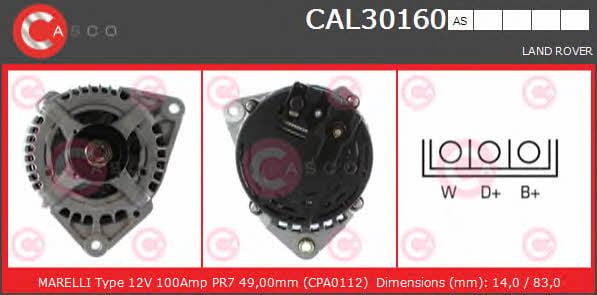 Casco CAL30160AS Alternator CAL30160AS