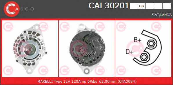 Casco CAL30201GS Alternator CAL30201GS