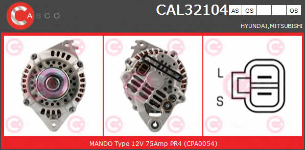 Casco CAL32104GS Alternator CAL32104GS