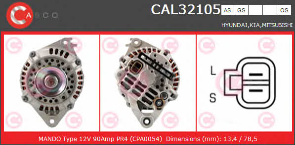 Casco CAL32105GS Alternator CAL32105GS