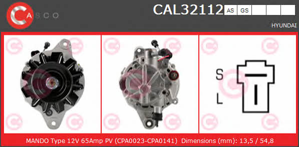 Casco CAL32112GS Alternator CAL32112GS