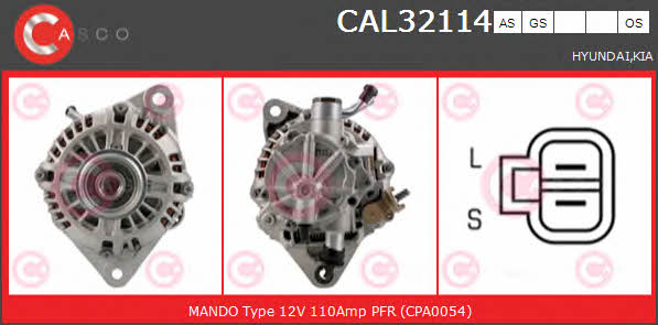 Casco CAL32114GS Alternator CAL32114GS