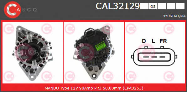 Casco CAL32129GS Alternator CAL32129GS