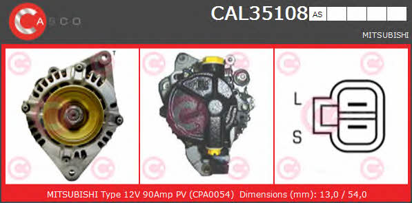 Casco CAL35108AS Alternator CAL35108AS
