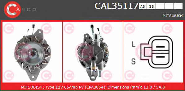 Casco CAL35117GS Alternator CAL35117GS