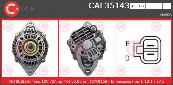 Casco CAL35143AS Alternator CAL35143AS