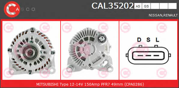 Casco CAL35202GS Alternator CAL35202GS