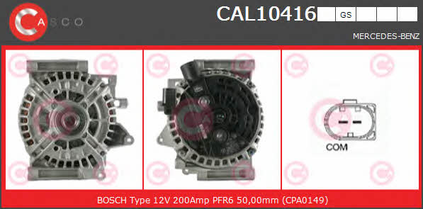 Casco CAL10416GS Alternator CAL10416GS