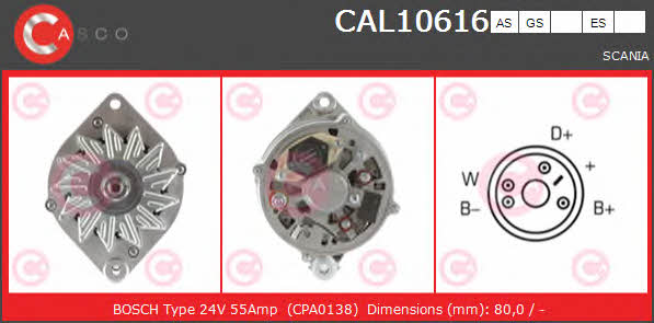 Casco CAL10616ES Alternator CAL10616ES