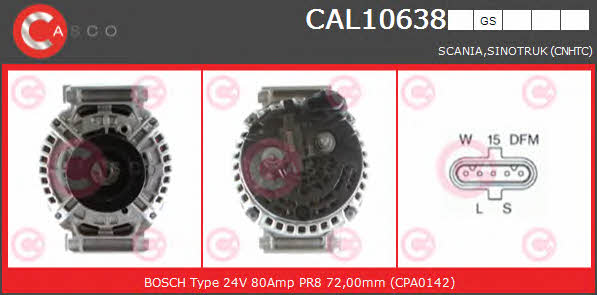 Casco CAL10638GS Alternator CAL10638GS