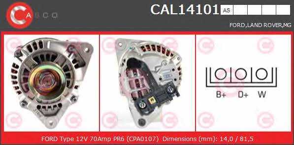 Casco CAL14101AS Alternator CAL14101AS