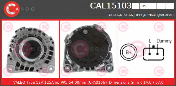 Casco CAL15103GS Alternator CAL15103GS