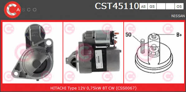 Casco CST45110AS Starter CST45110AS