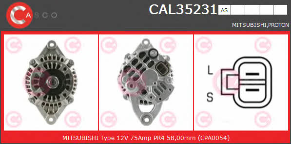 Casco CAL35231AS Alternator CAL35231AS