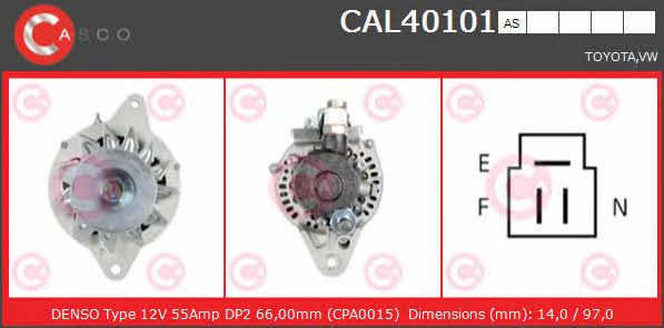 Casco CAL40101AS Alternator CAL40101AS